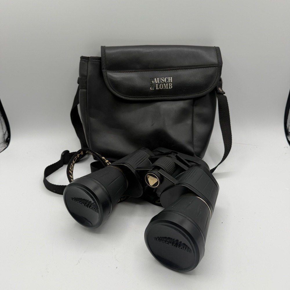 Vintage Bausch & Lomb Legacy 10x50 WA Binoculars Field 7.5° Black w/ Case